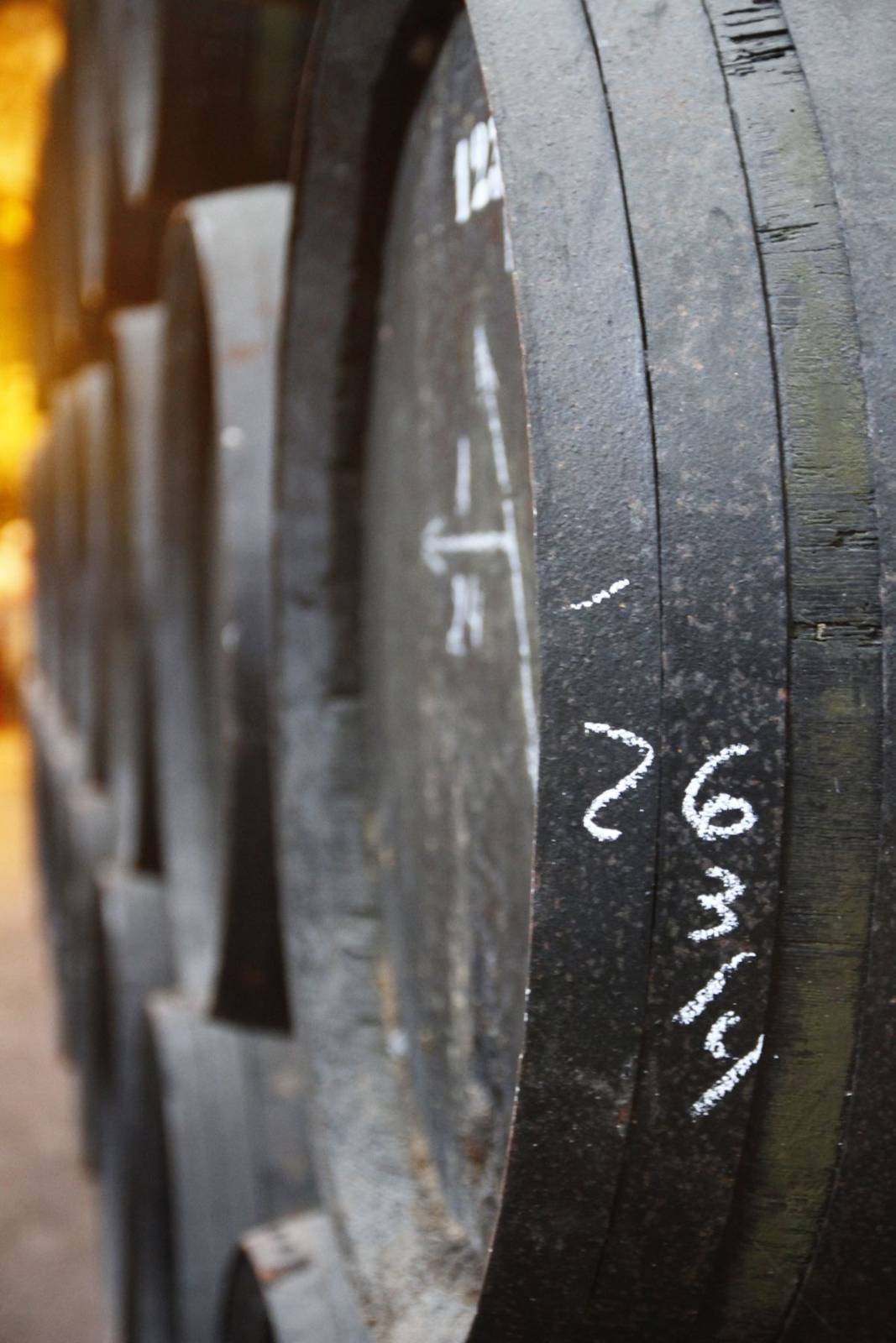Barricas de vino en una bodega de la Costa Atlántica de Cádiz